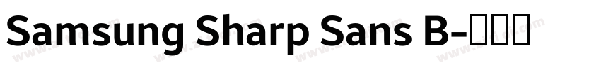 Samsung Sharp Sans B字体转换